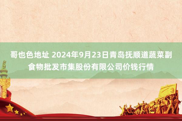 哥也色地址 2024年9月23日青岛抚顺道蔬菜副食物批发市集股份有限公司价钱行情