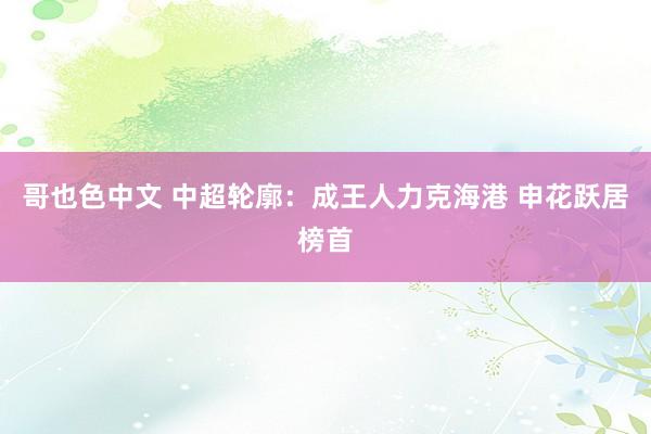 哥也色中文 中超轮廓：成王人力克海港 申花跃居榜首