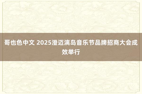 哥也色中文 2025澄迈漓岛音乐节品牌招商大会成效举行