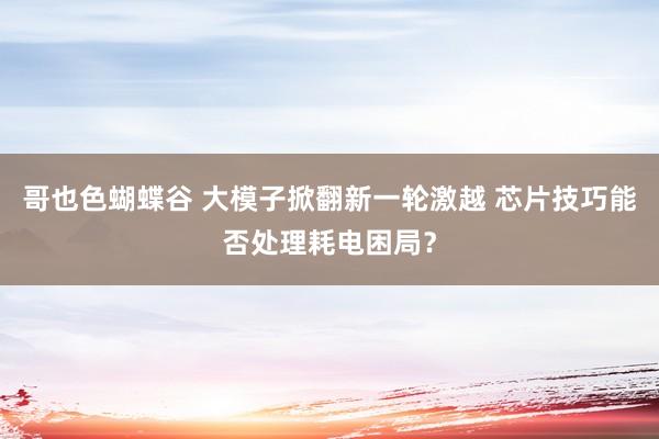 哥也色蝴蝶谷 大模子掀翻新一轮激越 芯片技巧能否处理耗电困局？