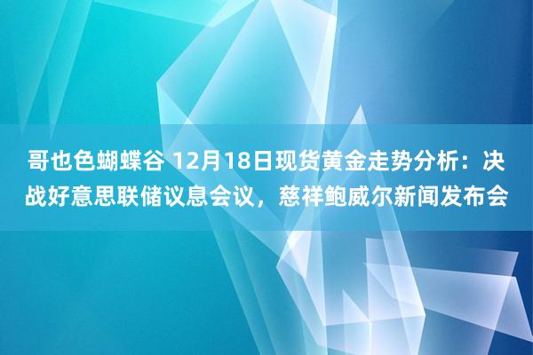 哥也色蝴蝶谷 12月18日现货黄金走势分析：决战好意思联储议息会议，慈祥鲍威尔新闻发布会