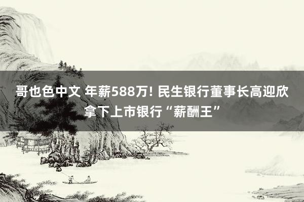 哥也色中文 年薪588万! 民生银行董事长高迎欣拿下上市银行“薪酬王”