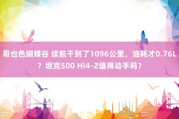 哥也色蝴蝶谷 续航干到了1096公里，油耗才0.76L？坦克500 Hi4-Z值得动手吗？