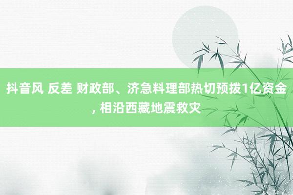 抖音风 反差 财政部、济急料理部热切预拨1亿资金， 相沿西藏地震救灾