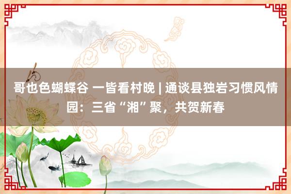 哥也色蝴蝶谷 一皆看村晚 | 通谈县独岩习惯风情园：三省“湘”聚，共贺新春