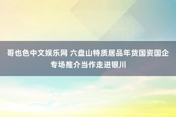 哥也色中文娱乐网 六盘山特质居品年货国资国企专场推介当作走进银川